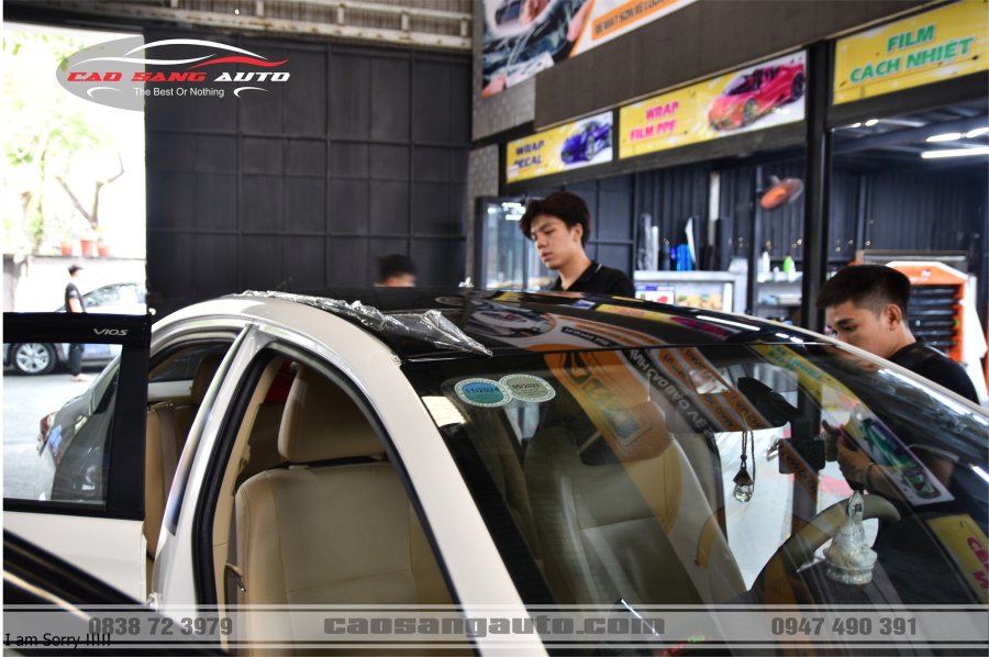 【TOP】Mẫu dán nóc đen xe Toyota Vios mới nhất. Decal cao cấp bóng như sơn