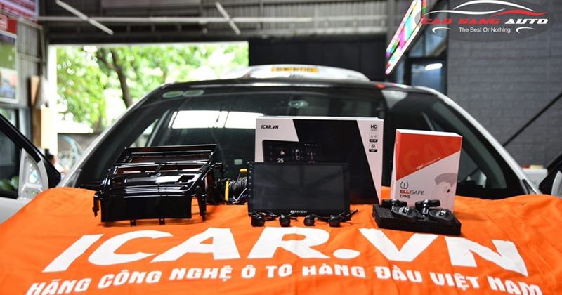 Toyota Vios lắp màn hình Android Elliview S4 Basic + Cảm biến áp suất lốp ADI4