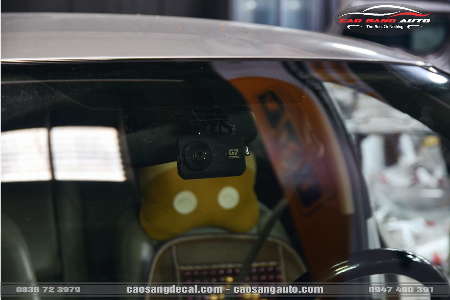 Vios trang bị camera hành trình ghi hình trước sau GNET G7 - Hỗ trợ lái xe an toàn