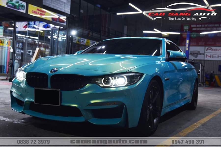 Wrap - Dán decal đổi màu xe BMW 320i xanh ngọc