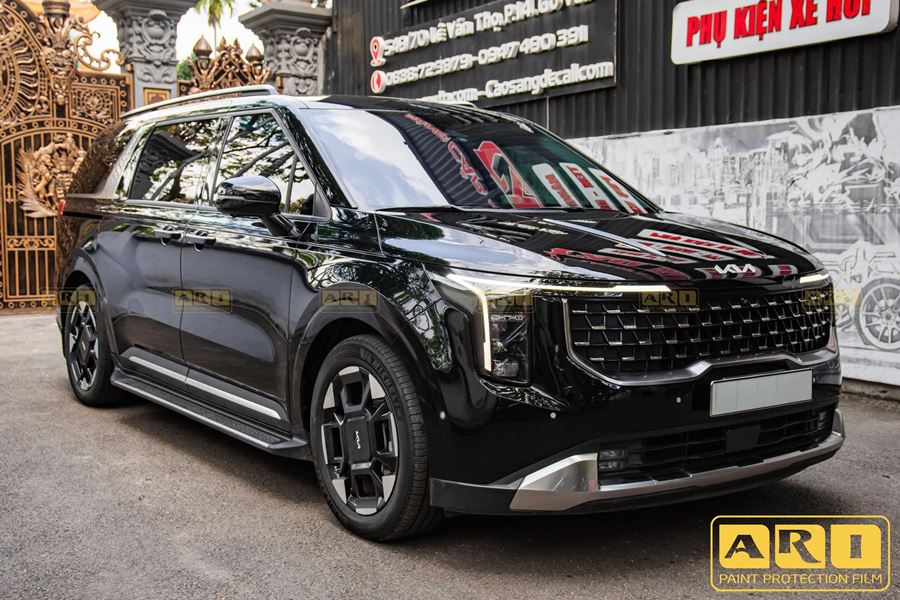 Wrap - Dán đổi màu xe Kia Carnival decal đen bóng