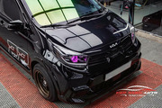 Wrap - Dán đổi màu xe Kia Morning X-Line decal đen bóng - Hình 10