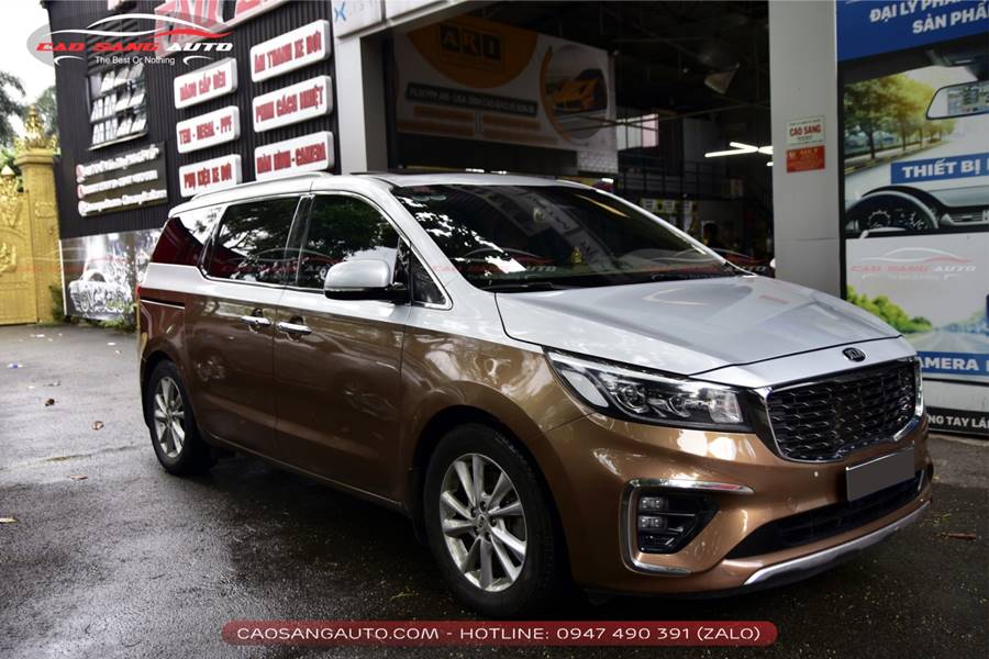 Wrap - Dán decal đổi màu xe Kia Sedona kiểu Maybach