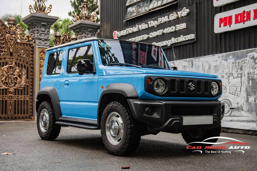 Wrap - Dán đổi màu xe Suzuki Jummy decal xanh bóng