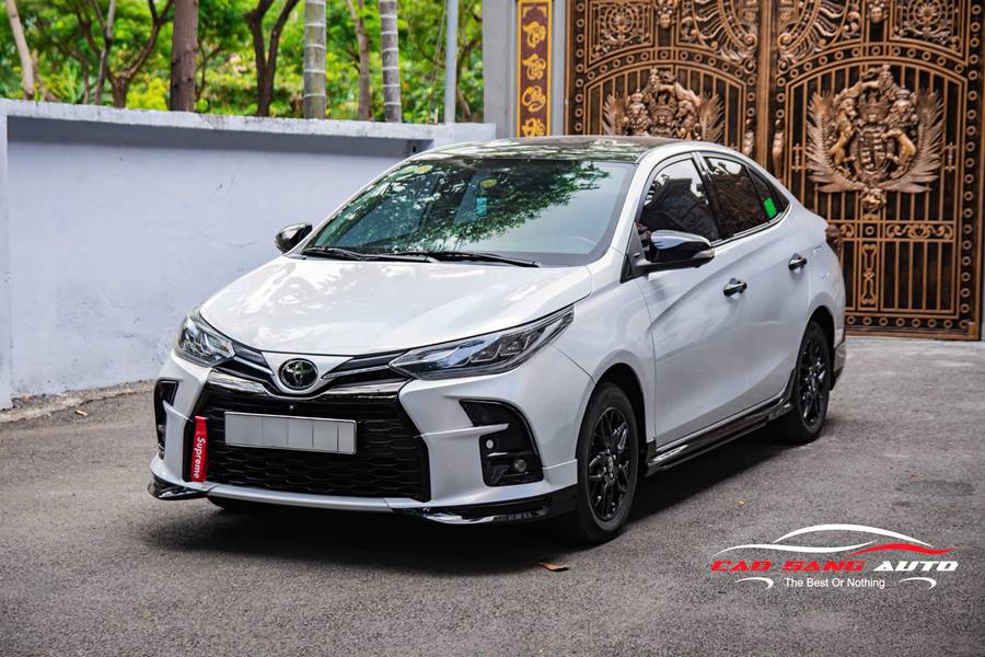 Wrap - Dán đổi màu xe Toyota Vios decal trắng ngọc trai