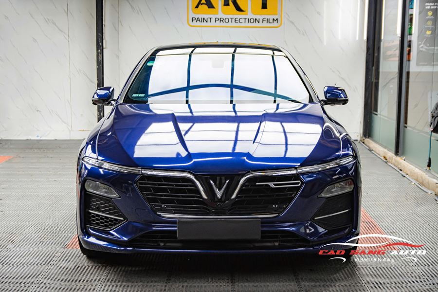 Wrap - Dán đổi màu xe Vinfast Lux A decal xanh bóng