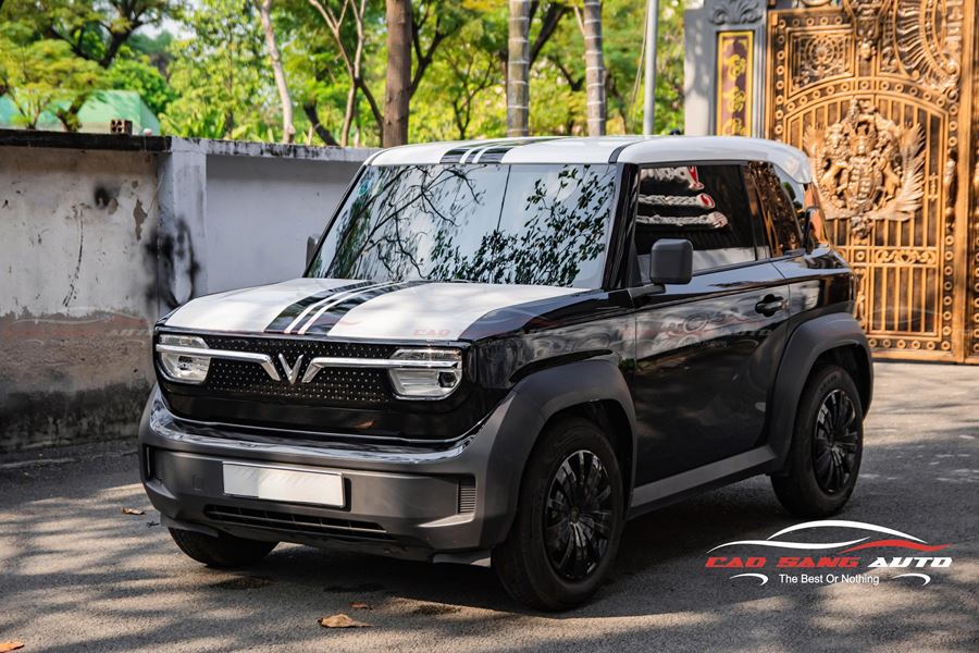 Wrap - Dán đổi màu xe Vinfast VF3 decal đen bóng