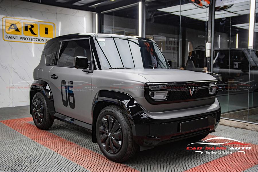 Wrap - Dán đổi màu xe Vinfast VF3 decal xám mờ